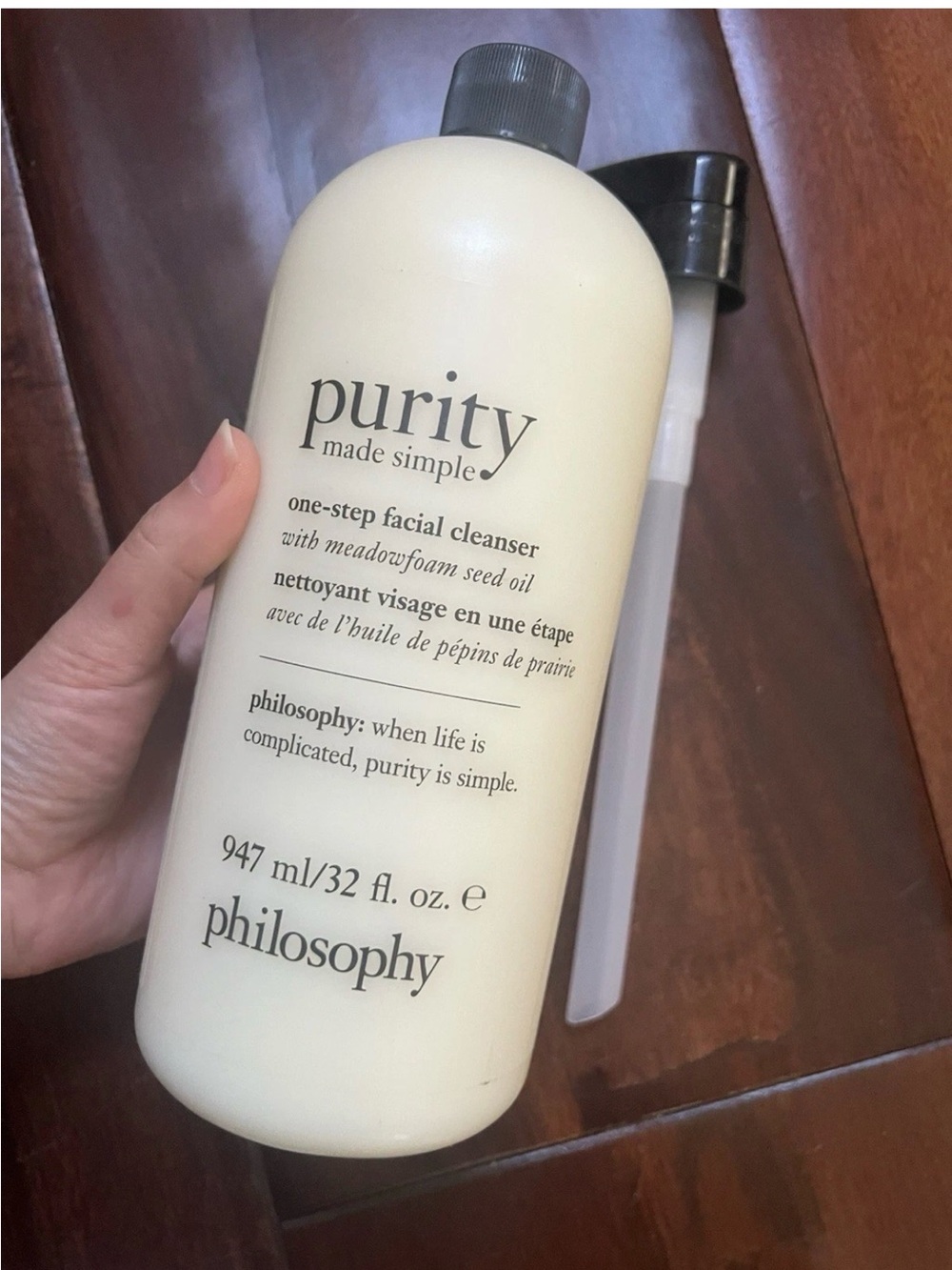 Philosophy PURITY One-Step Facial Cleanser- 32 fl oz With Pump New